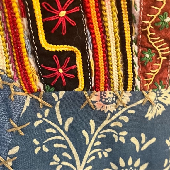 Vintage LIZWEAR Patchwork Embroidered Denim Skirt - Picture 12 of 13